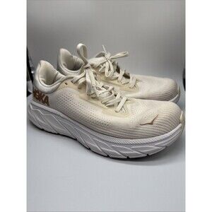HOKA Arahi 7 Wide Womens 8.5 D Running Shoes Blanc de Blanc Rose Gold 1147890